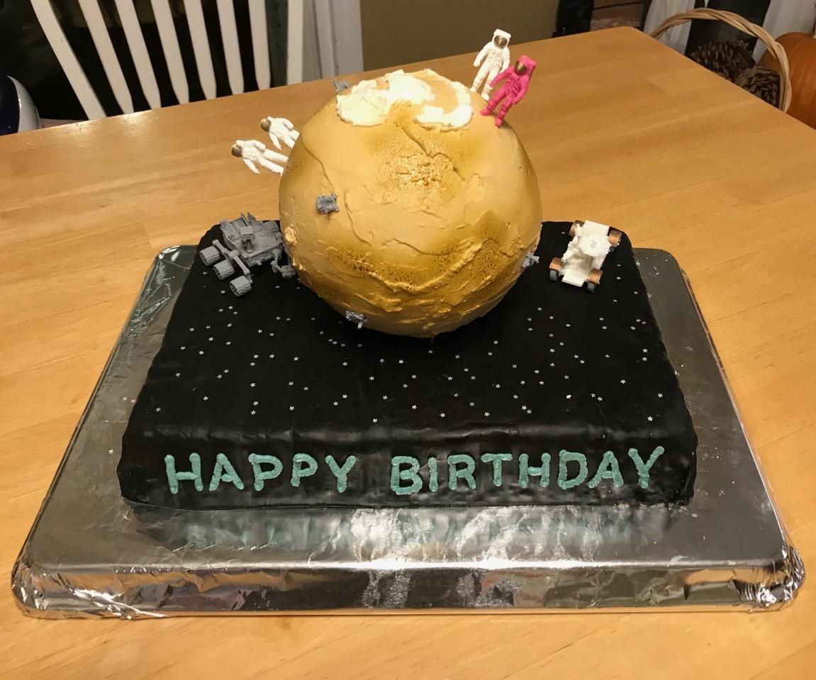 Mars Birthday Cake (It's Out of This World)