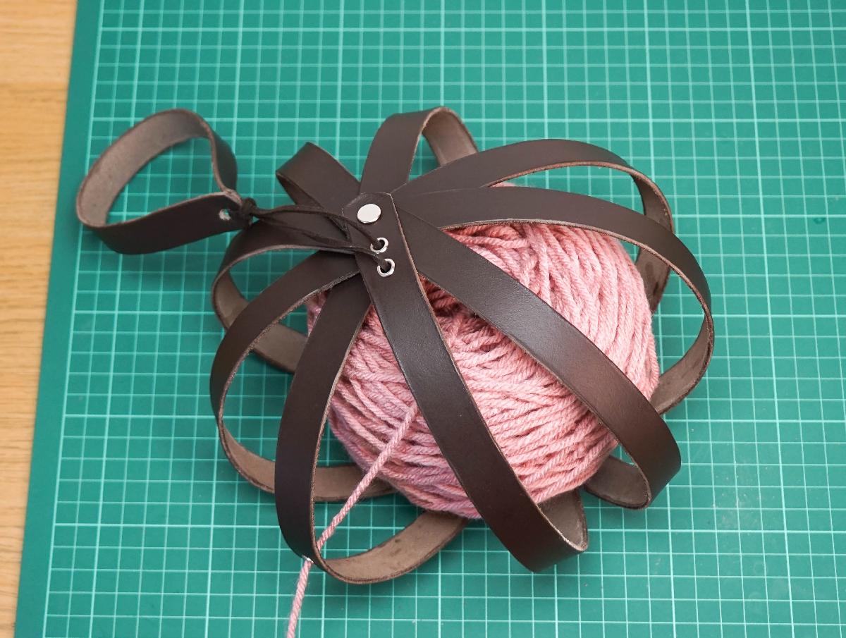 DIY Leather Yarn Holder | Portable Knitting Helper