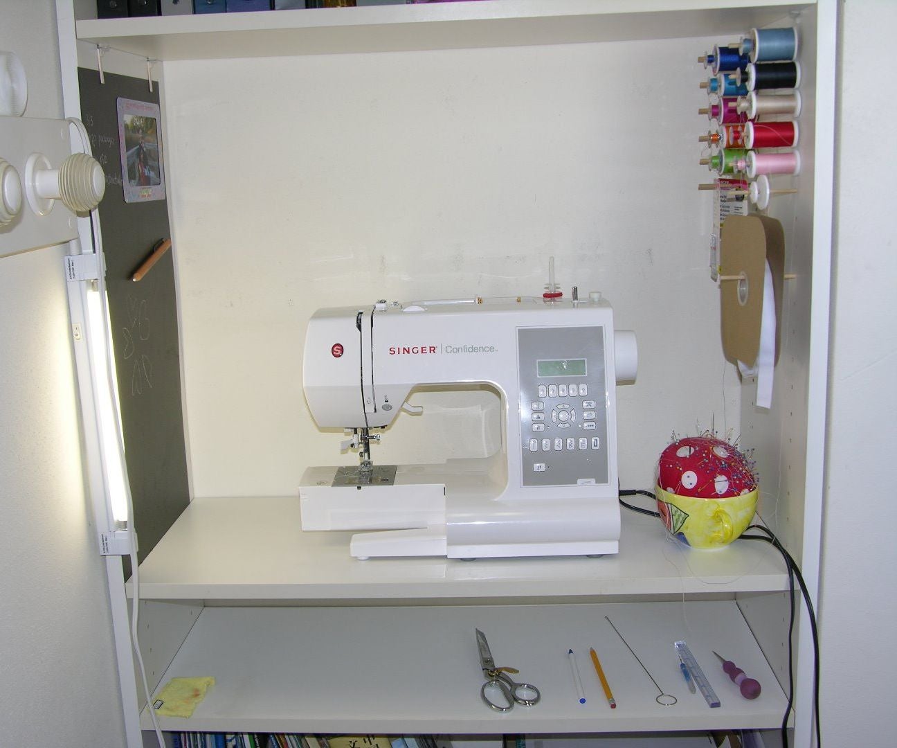 Small Sewing Space 13 Inches by 32 Inches