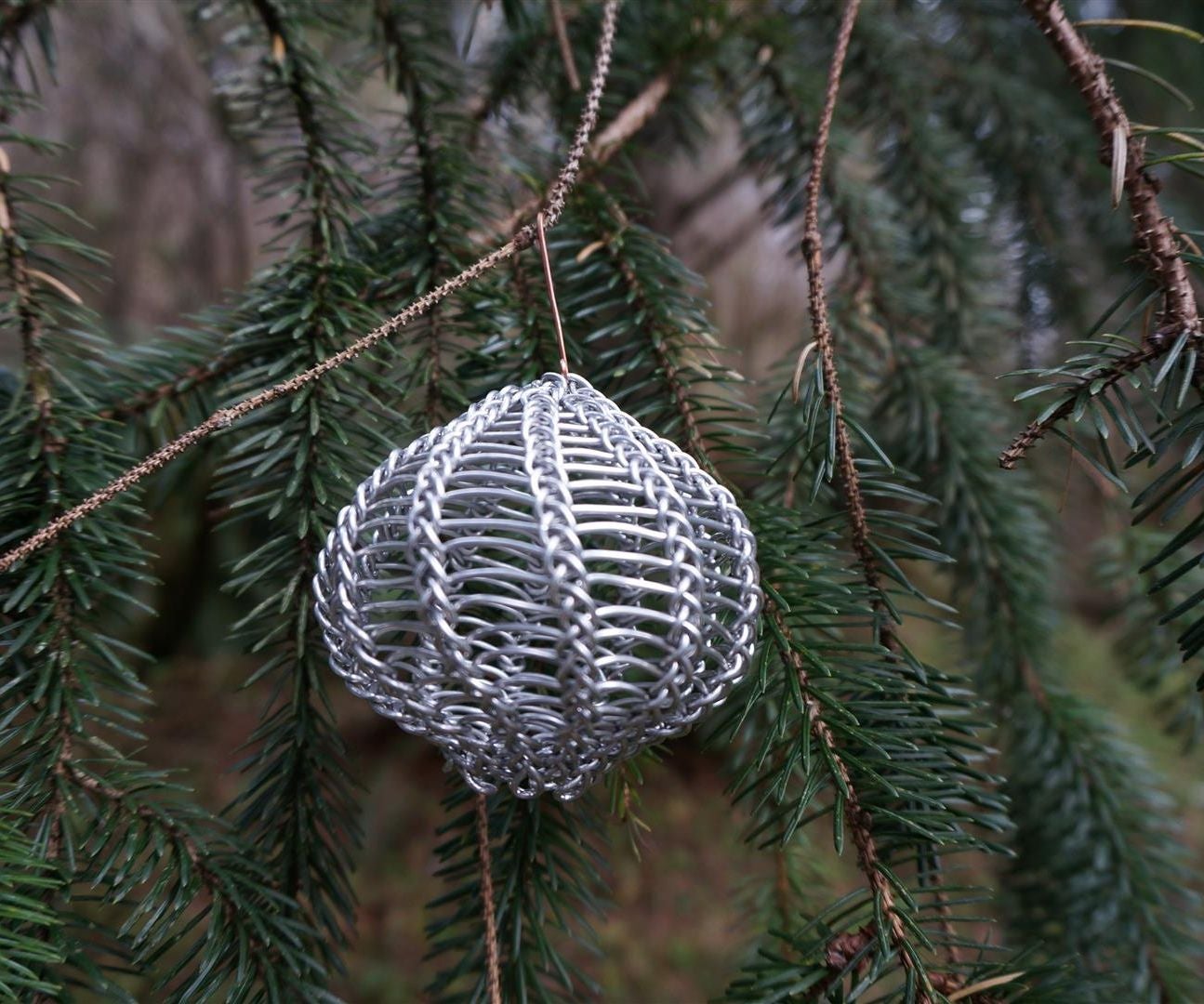 How to Teach Yourself to Knit With Wire (and Maybe Make a Christmas Ornament Too)