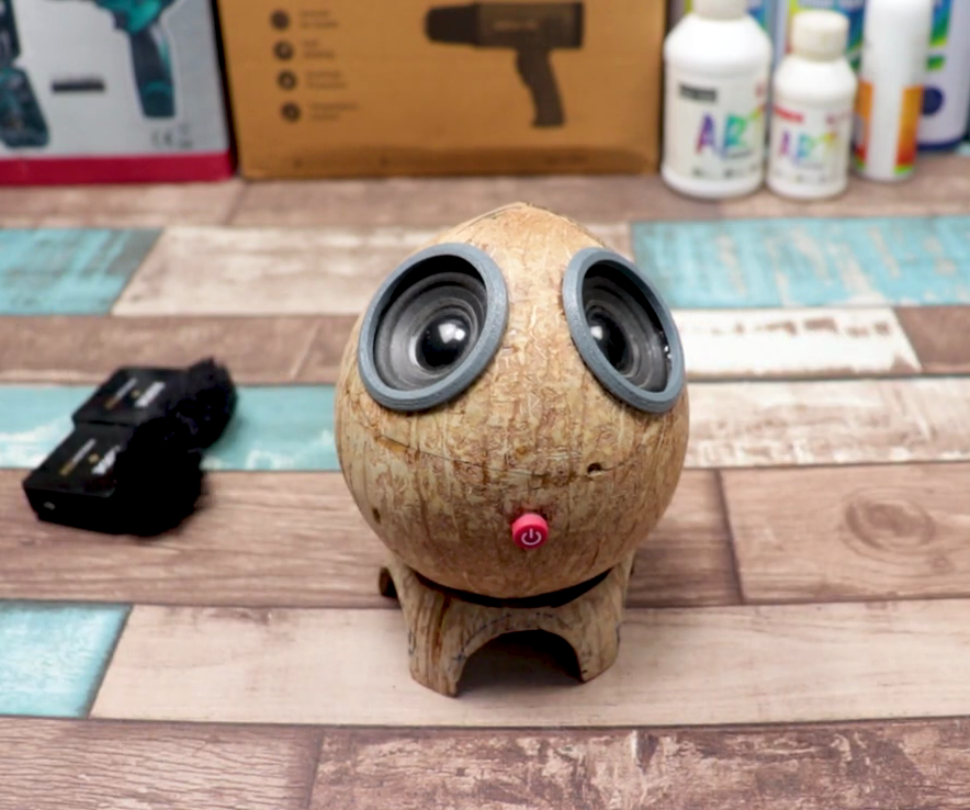 How to Make Powerful Bluetooth Speakers Using Coconut Shell