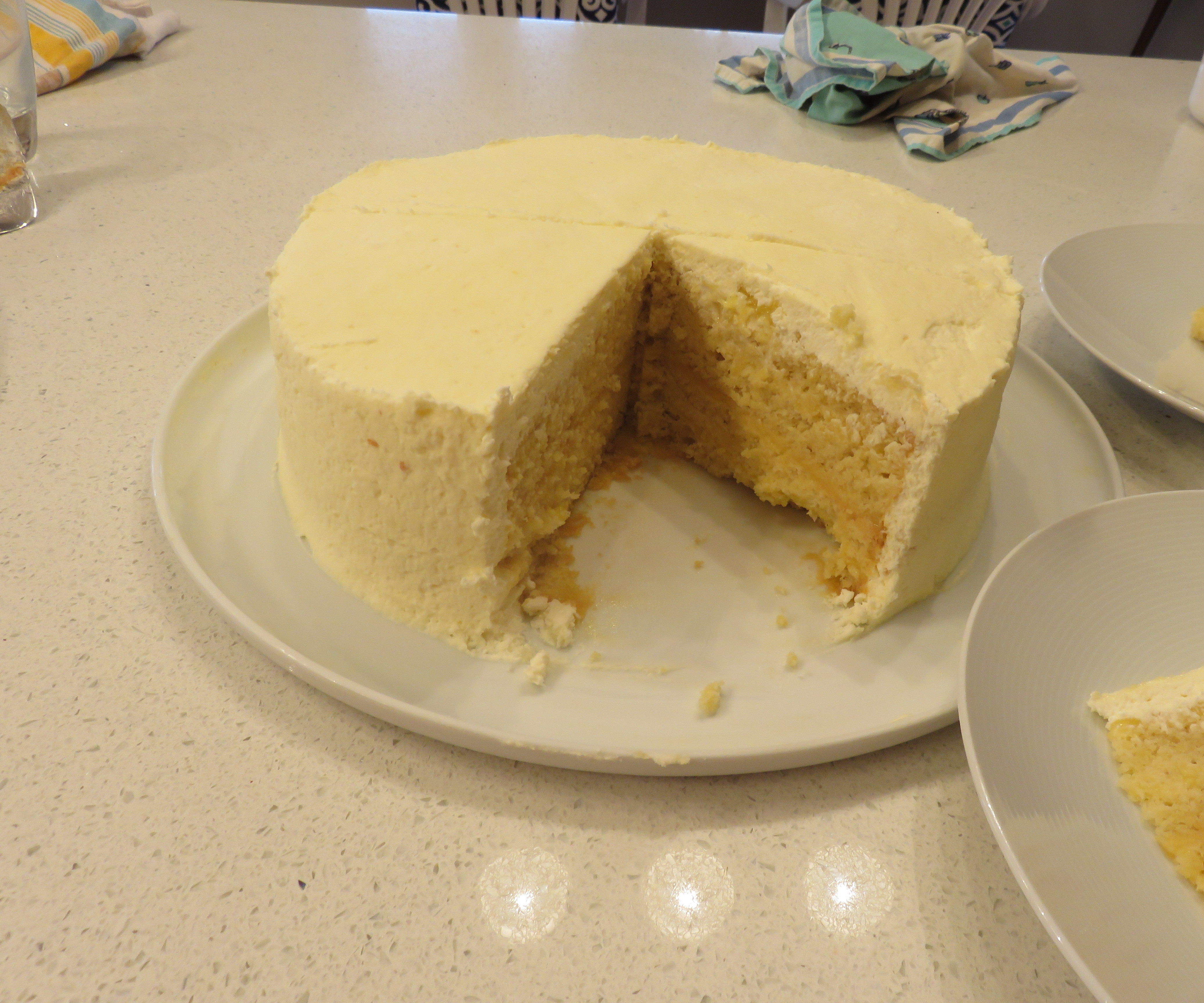 European Style Flourless Lemon-White Chocolate Cake