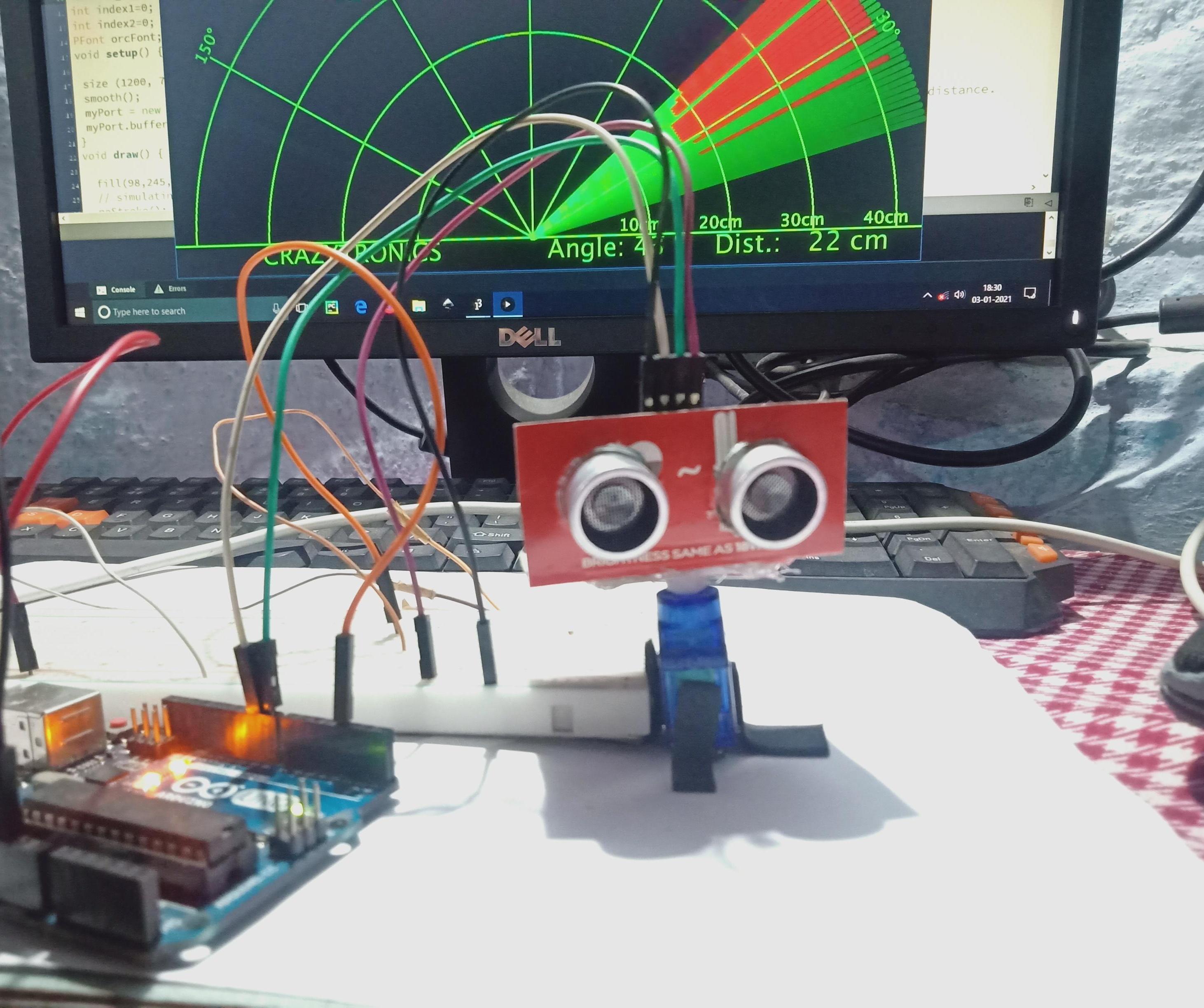 Arduino Radar Using HC-SR04