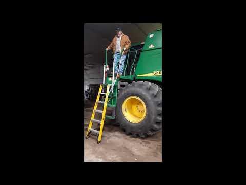 Retractable Combine Ladder Assistive Technology