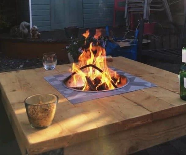 Outdoor Coffee Table With Fire Pit