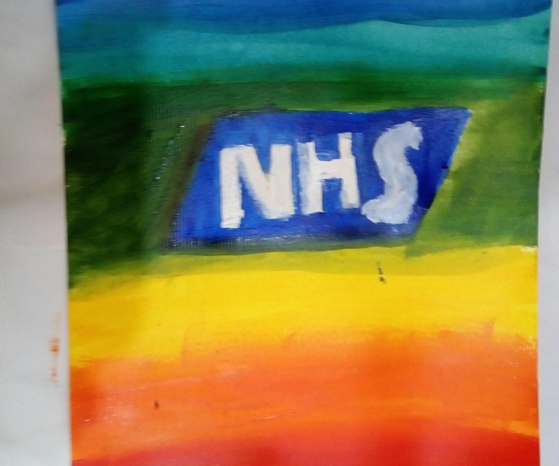 Rainbow NHS Acrylic Painting