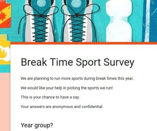 Student Survey - Lunchtime Sport