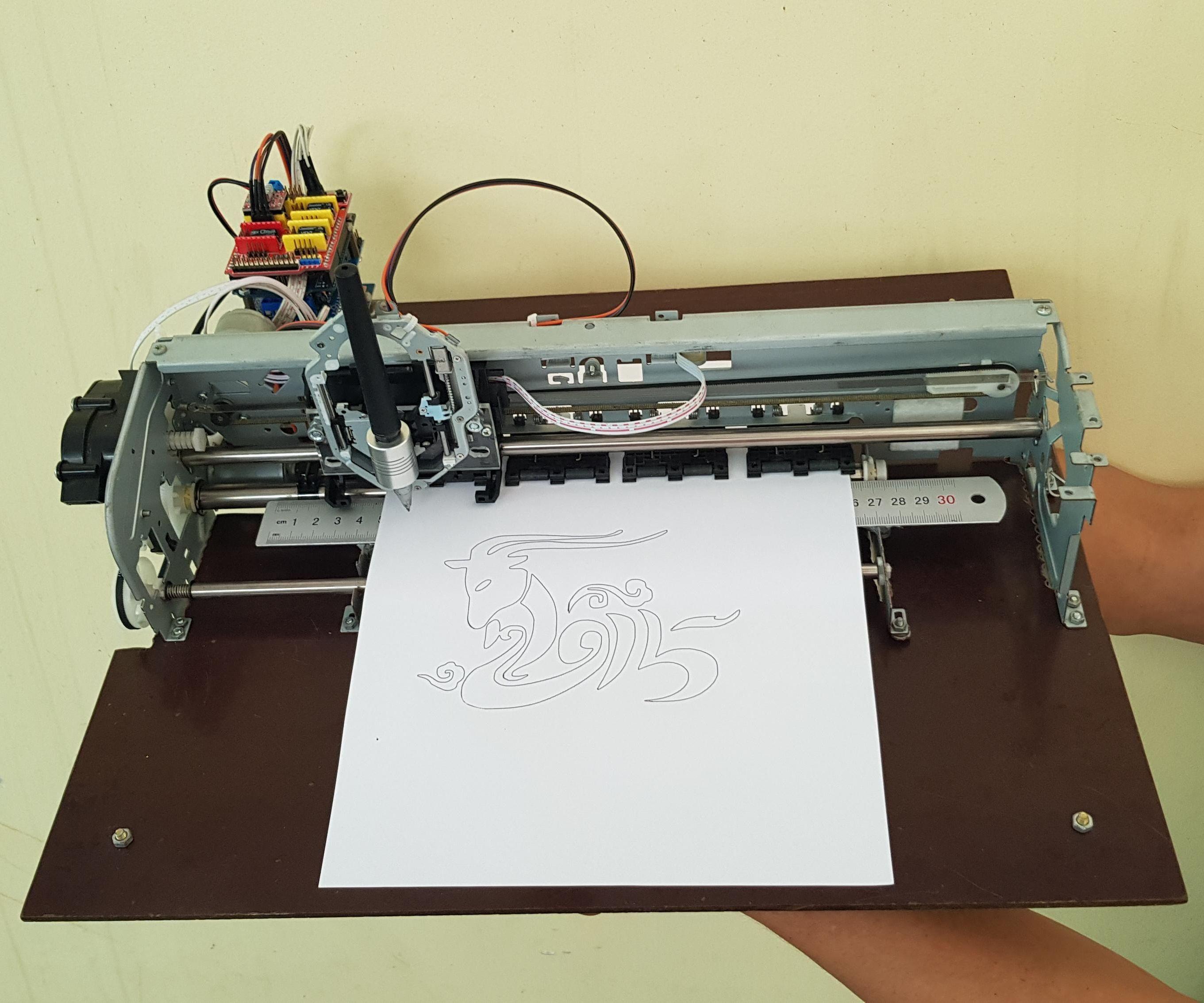 3 AXIS CNC PLOTTER FROM DC MOTORS AND OPTICAL ENCODERS