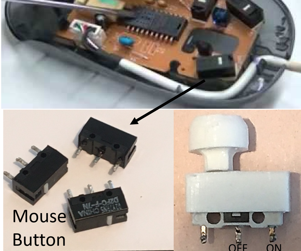 Making a 3-way Switch Button From a Refurbished Computer Mouse.