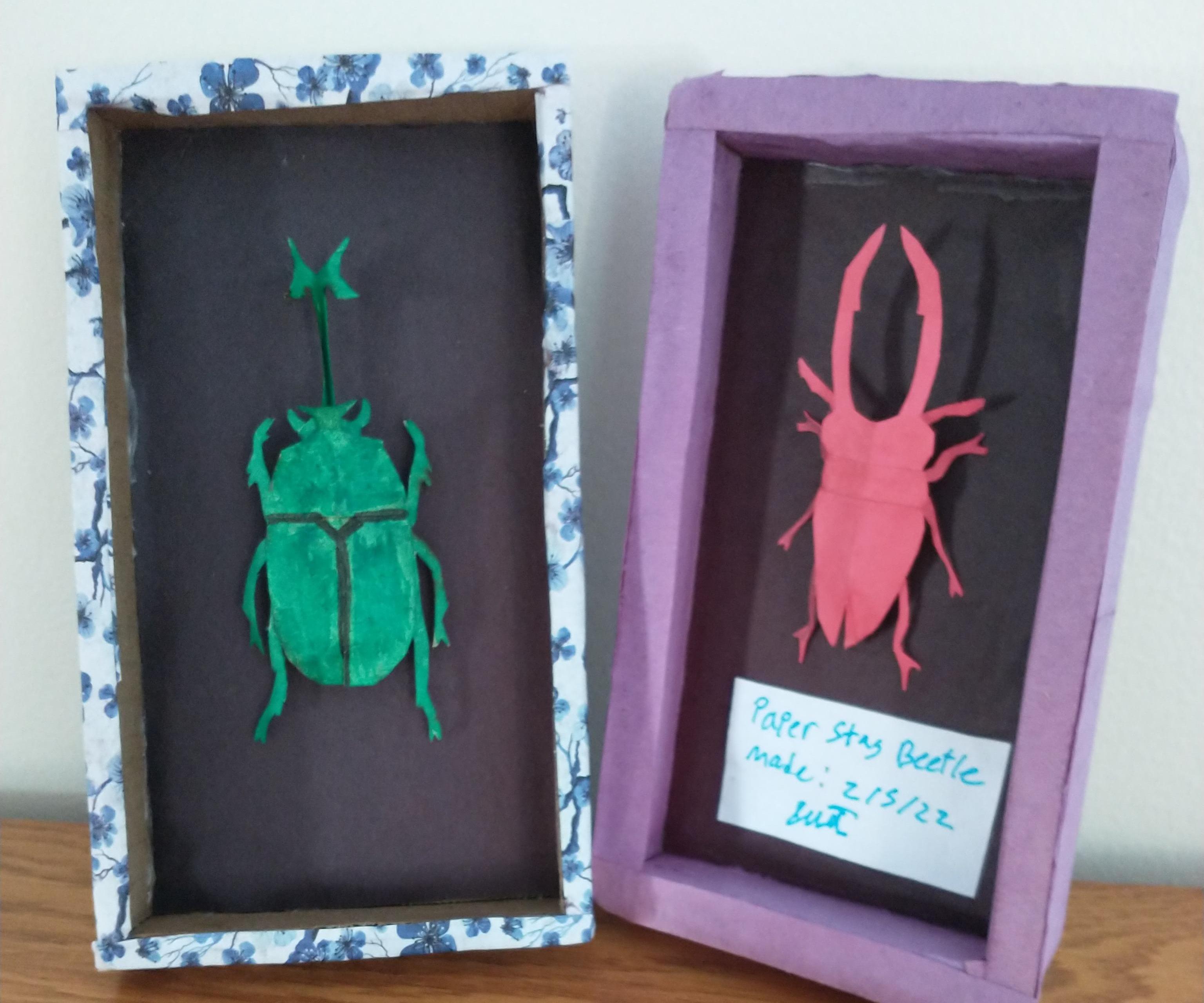 Kirigami Insects: Rhinoceros Beetle and Stag Beetle