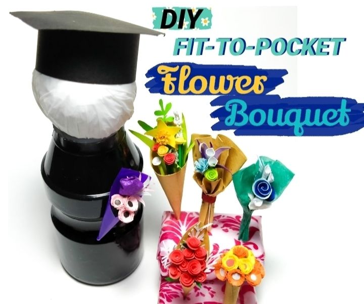 Fit-to-pocket Flower Bouquet From Paper