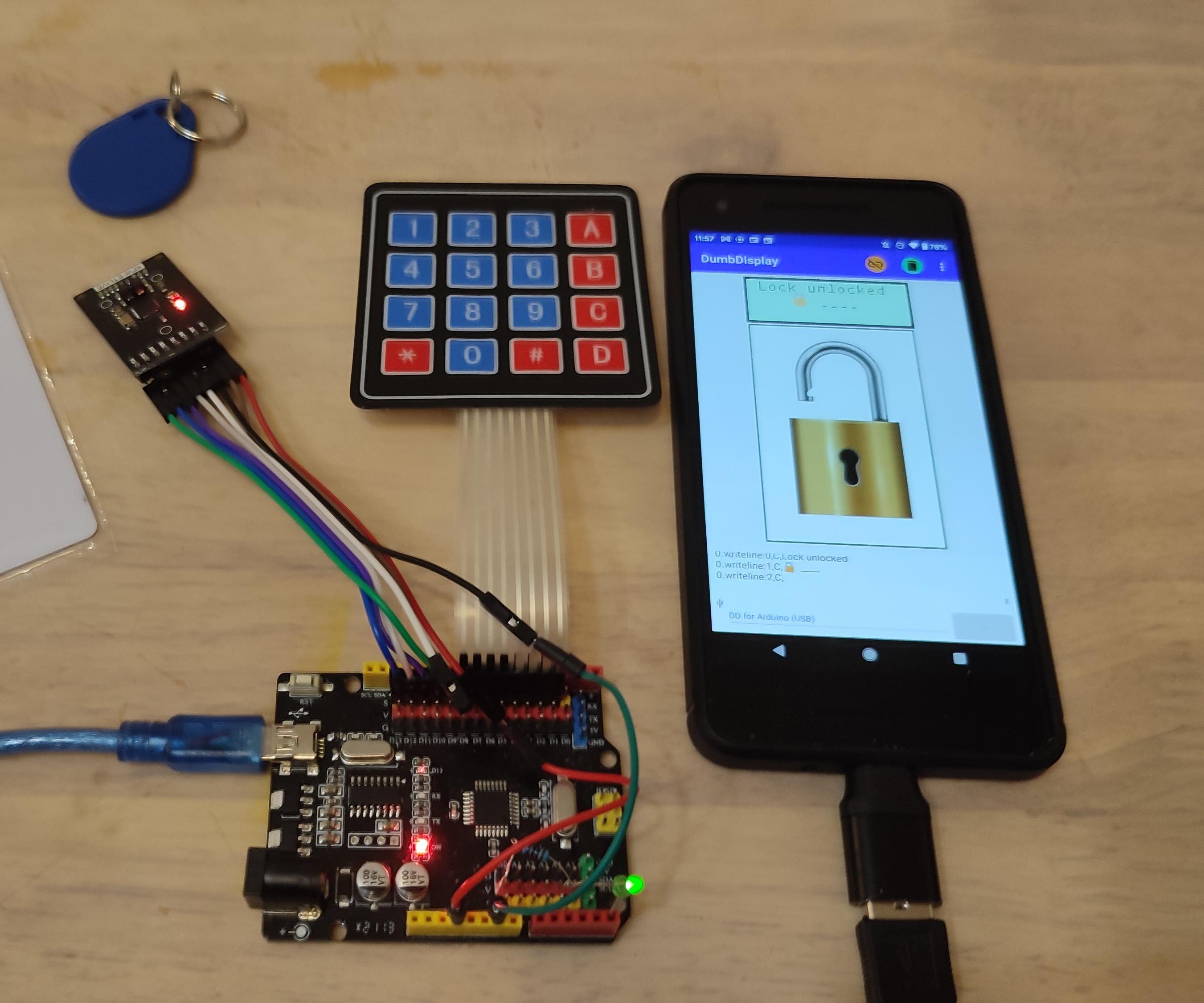 Simulate Simple Passcode / RFID Door Lock System