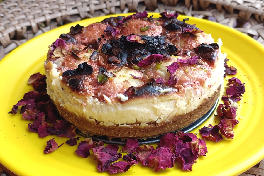 Baked Rosogolla Cheesecake (Eggless)