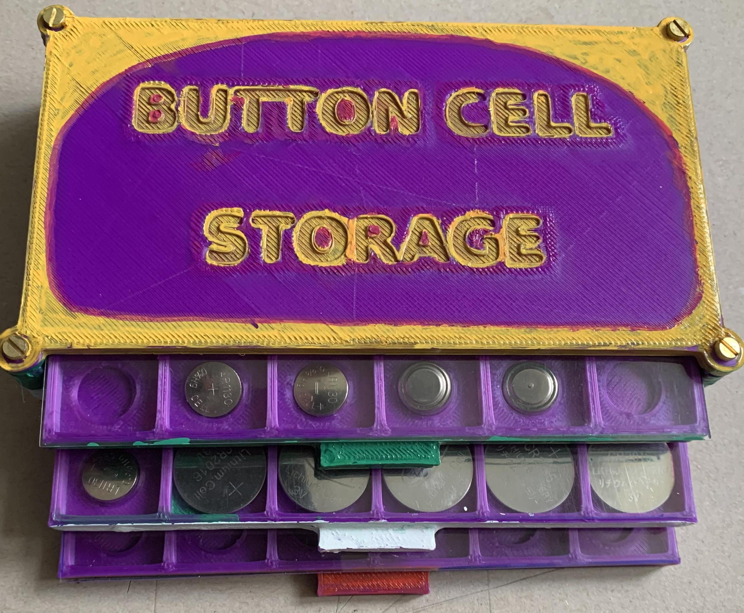 A 3D Printed Button Cell Storage Container