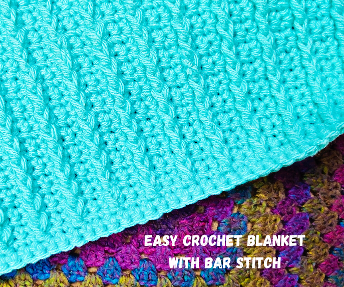 Easy Crochet Blanket With Bar Stitch