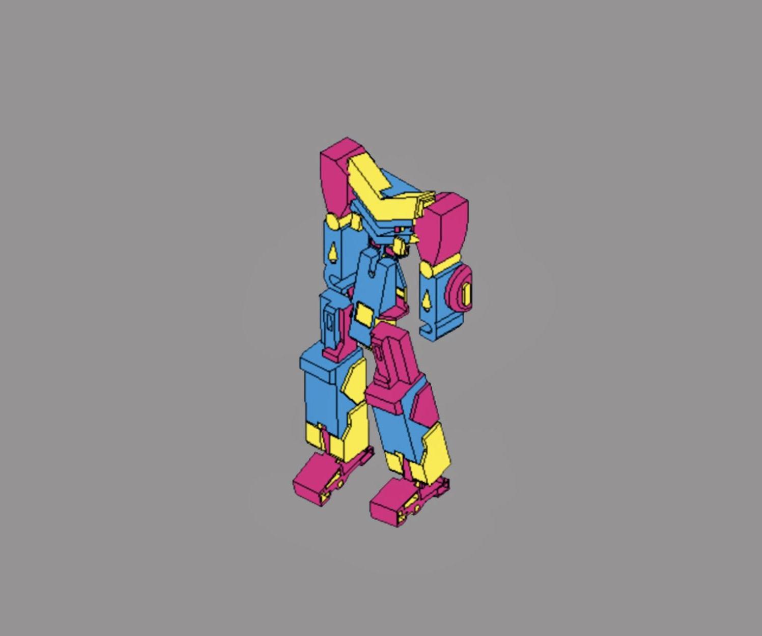 Tri-Colored Mech Robot