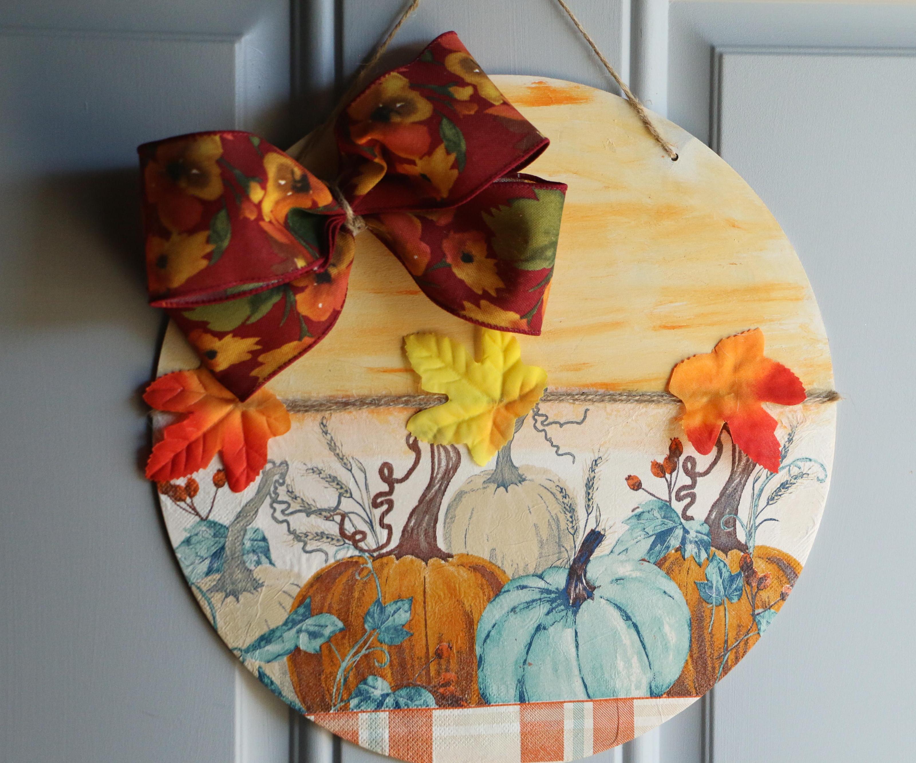 DIY AUTUMN DECORATIVE WOODEN HANGING SIGN