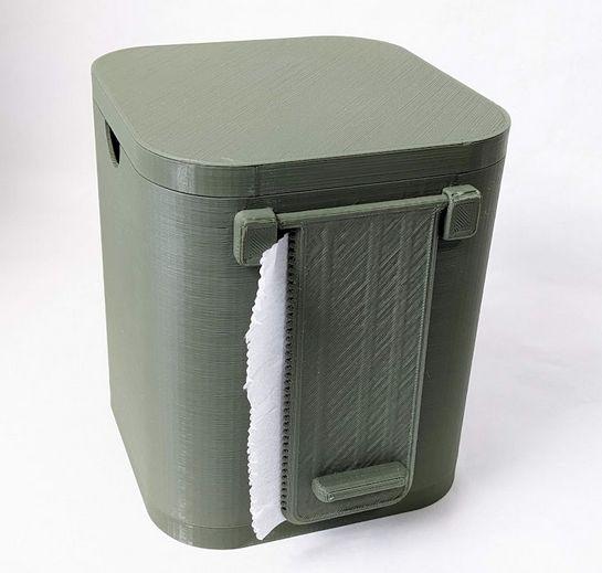 Tabletop Toilet Paper Case for Disaster Preparedness "EasyCut"