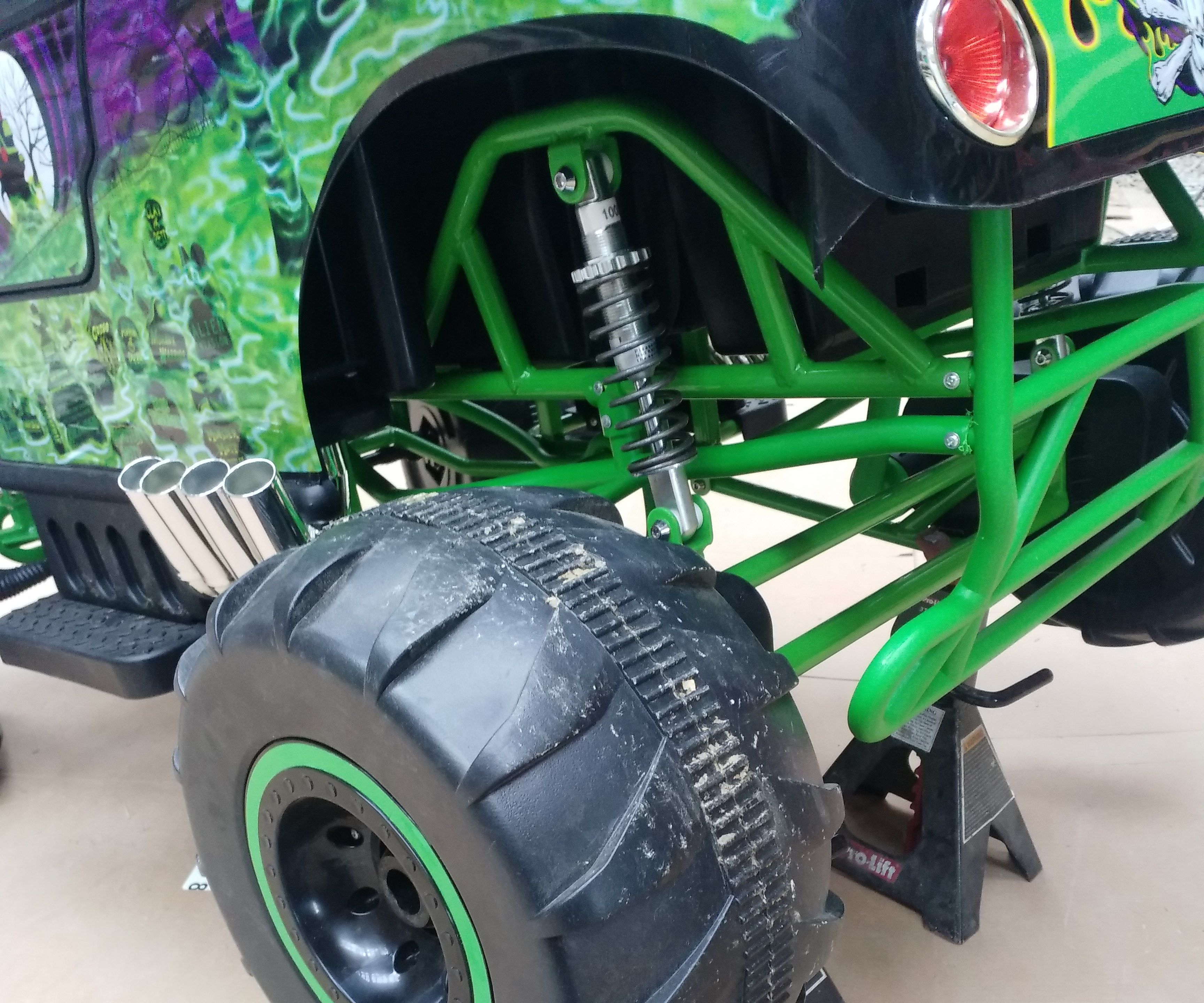 Soft Spring Upgrade on 24v Grave Digger Power Wheels