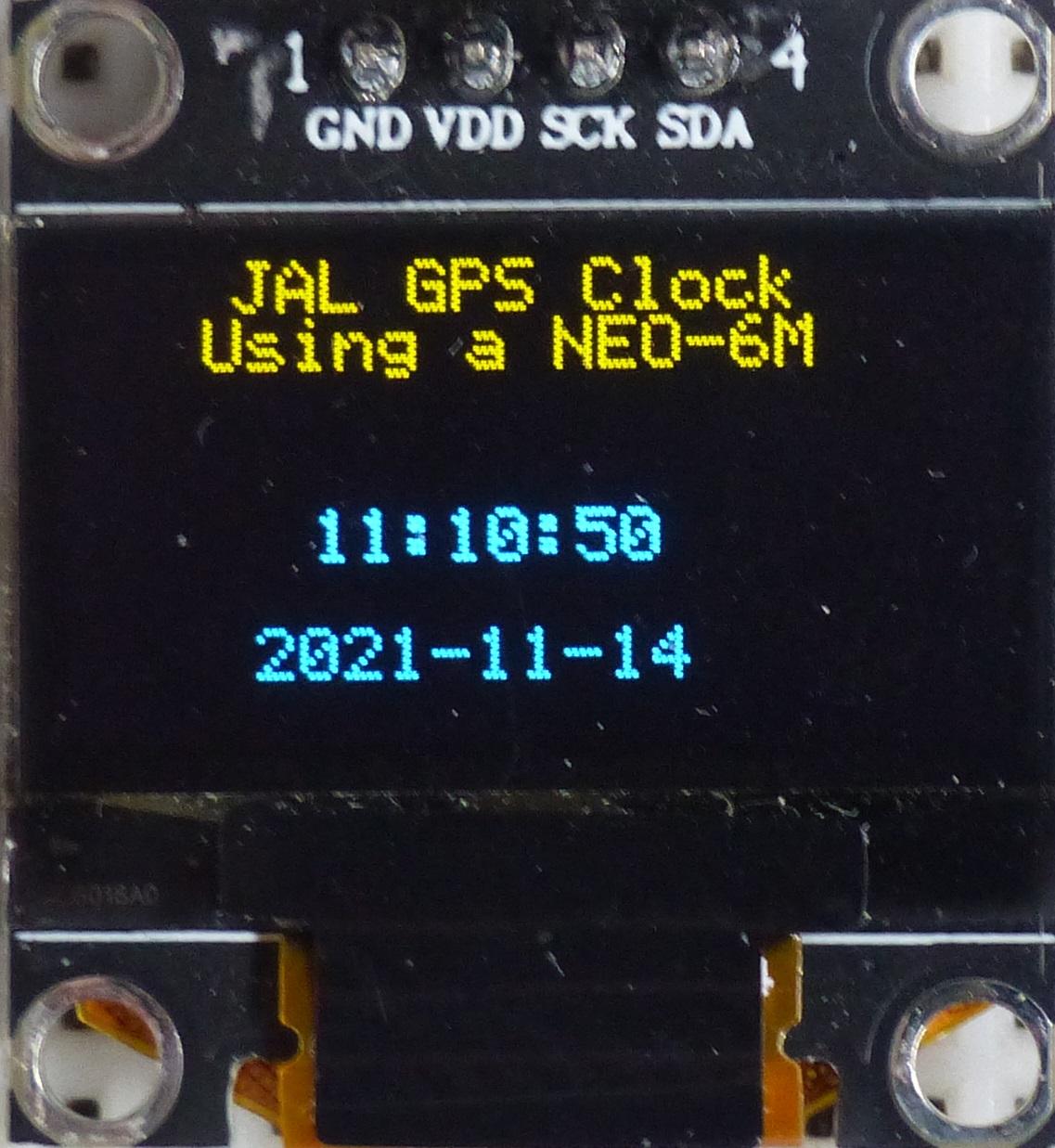 JAL GPS Real Time Clock