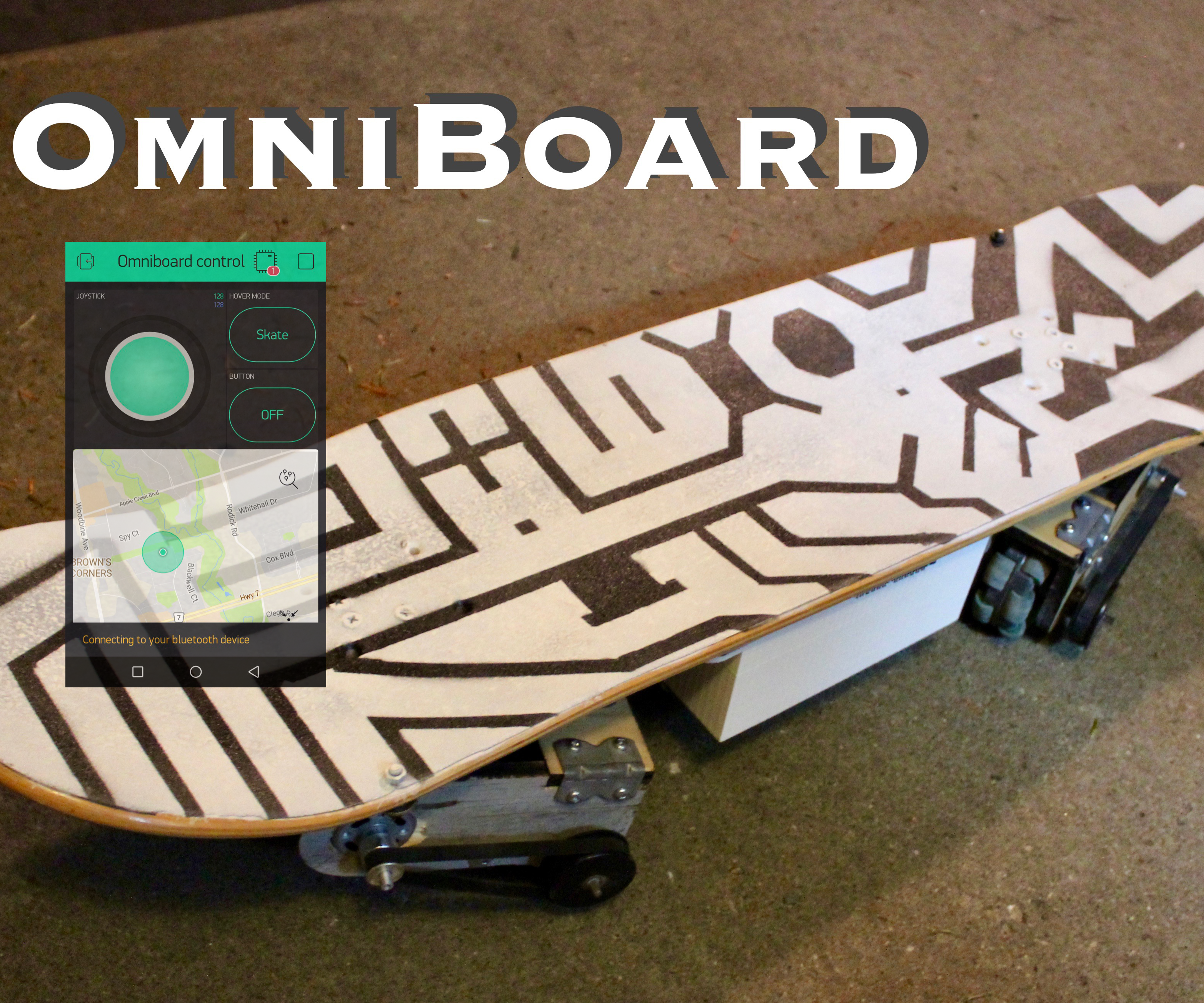 OmniBoard: Skateboard and Hoverboard Hybrid With Bluetooth Control