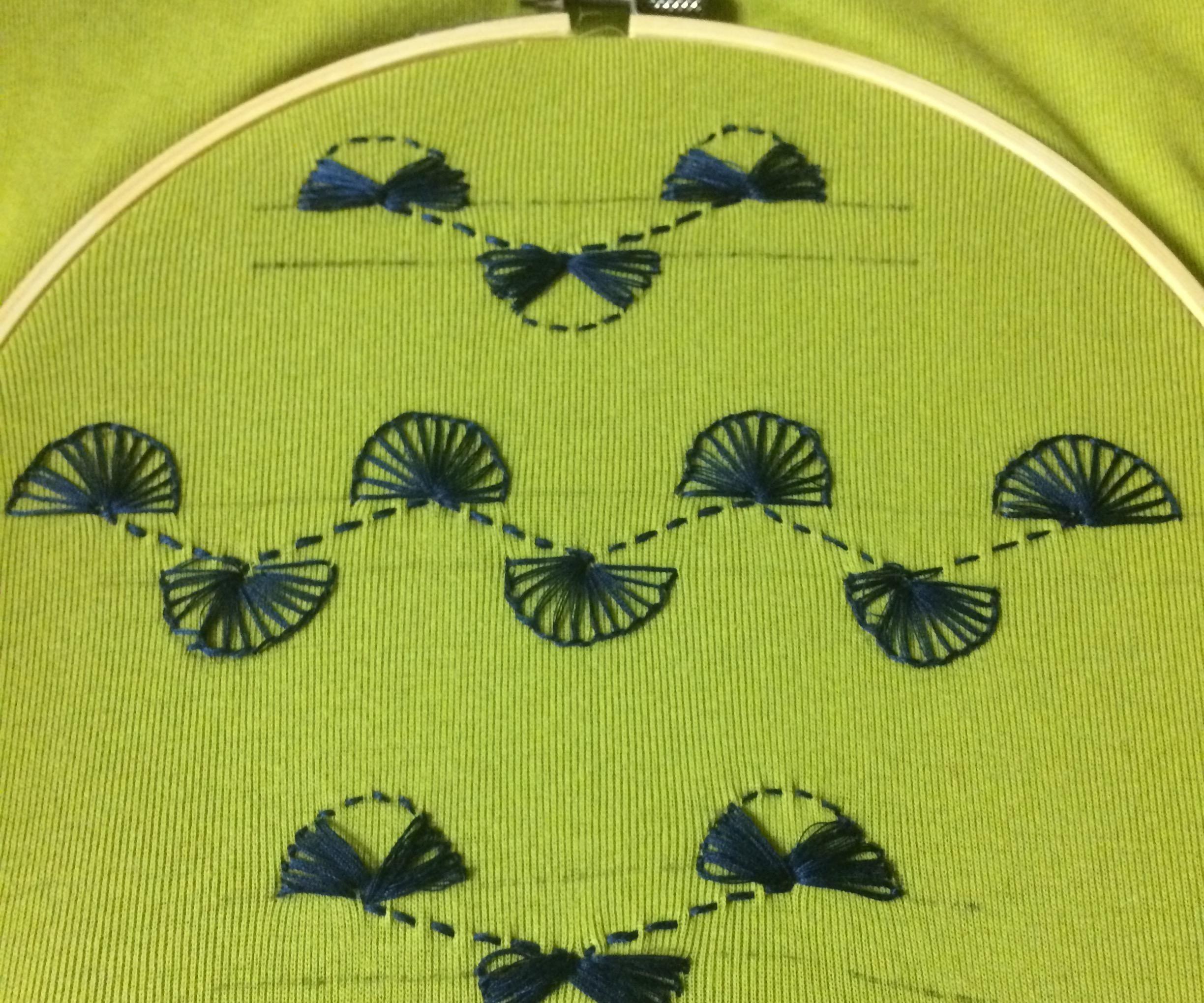 Indigo Handmade Embroidery on T-shirt
