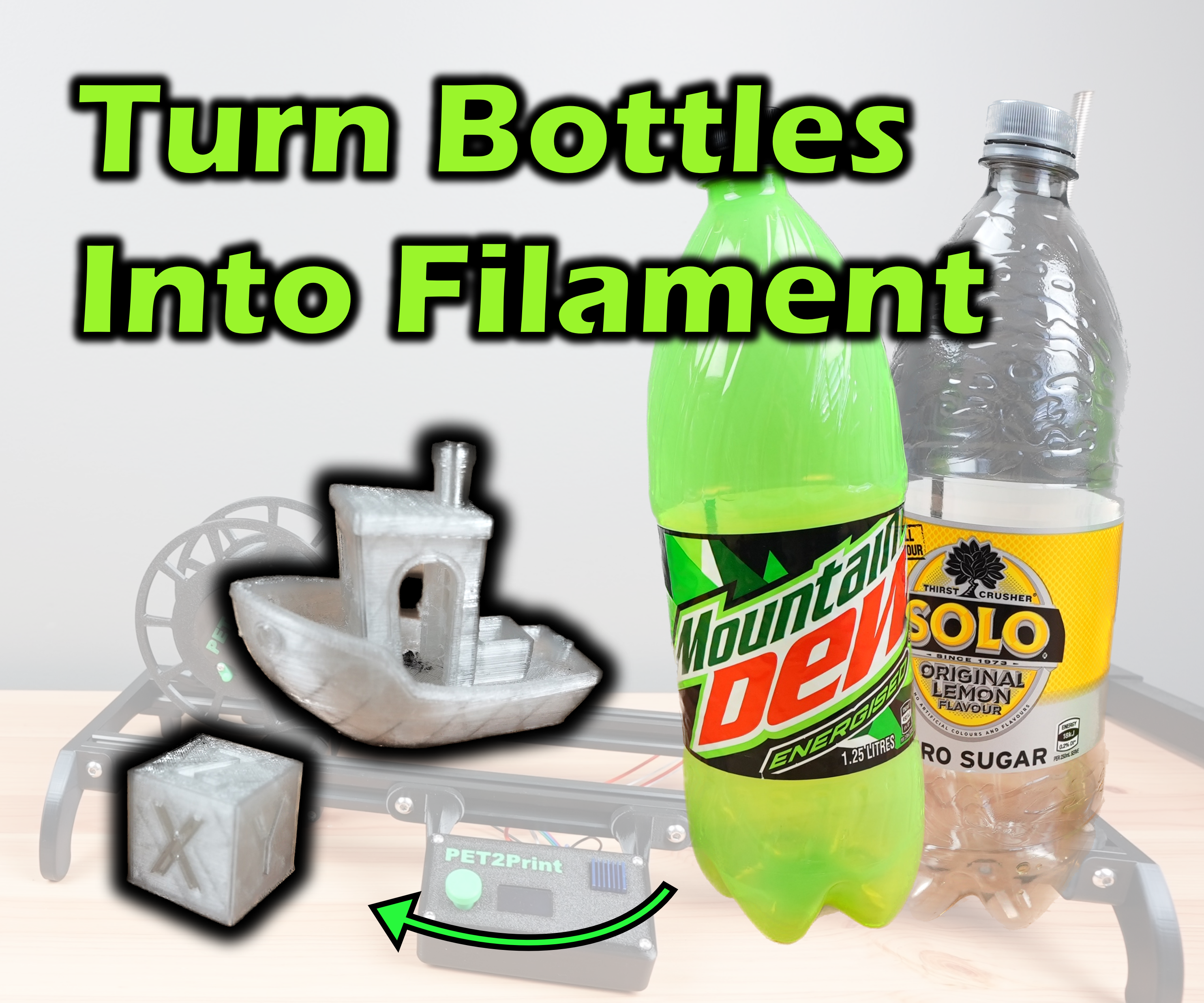 Turn PET Bottles Into 3D Printer Filament
