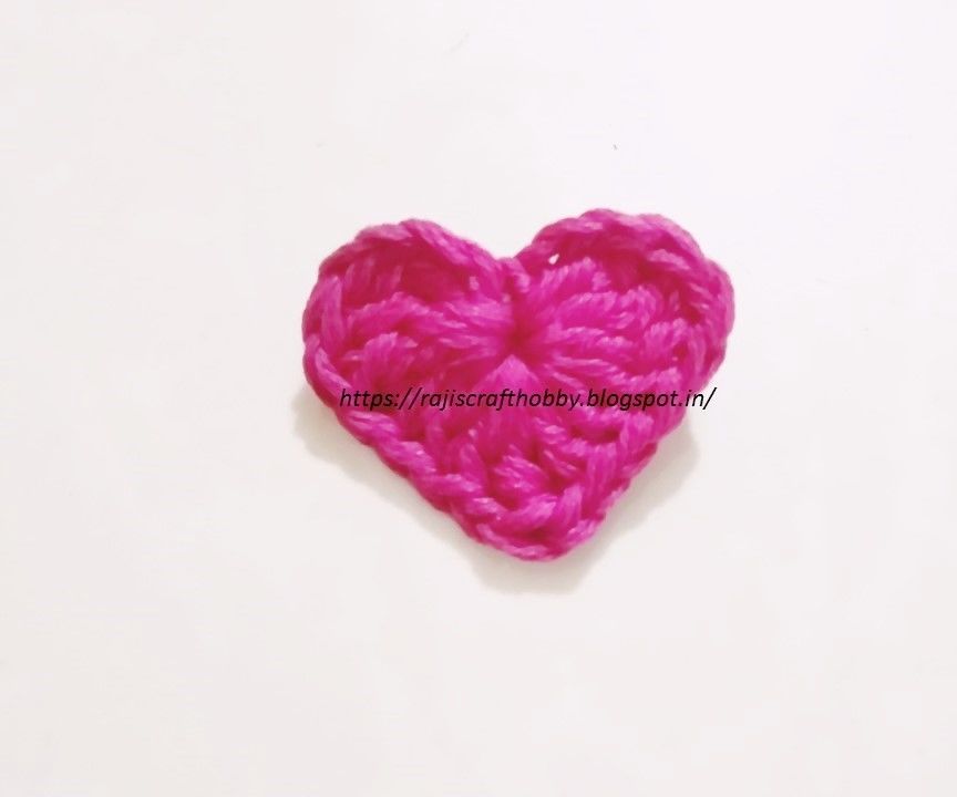 Small Crochet Heart Applique