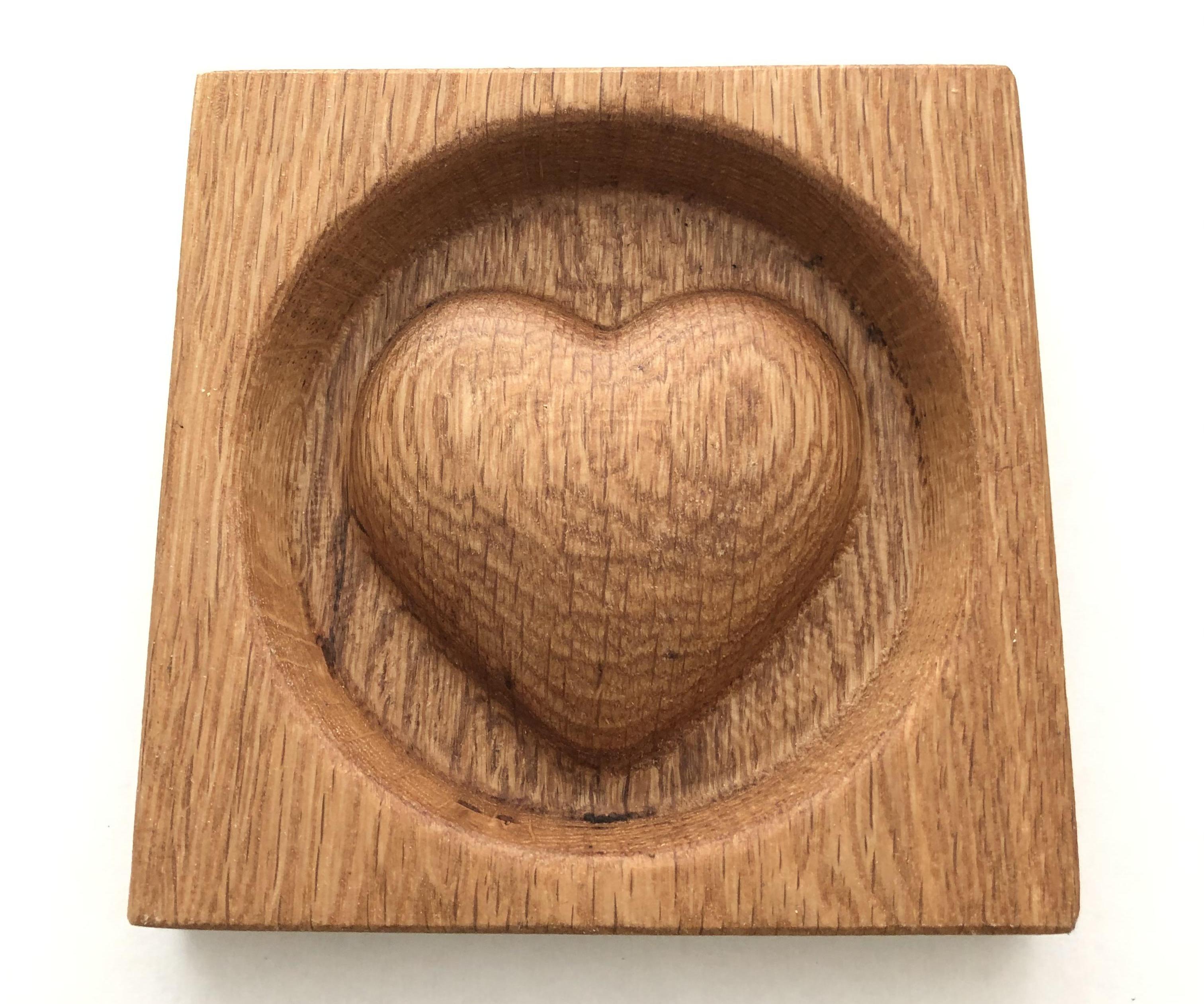 Heart in a Piece of Solid Oak Flooring Off-cut With Fusion 360