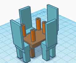 Small Dinner Party Set in Tinkercad