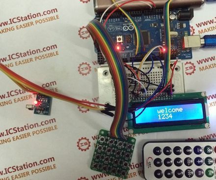 Infrared Matrix Password Input System With Arduino