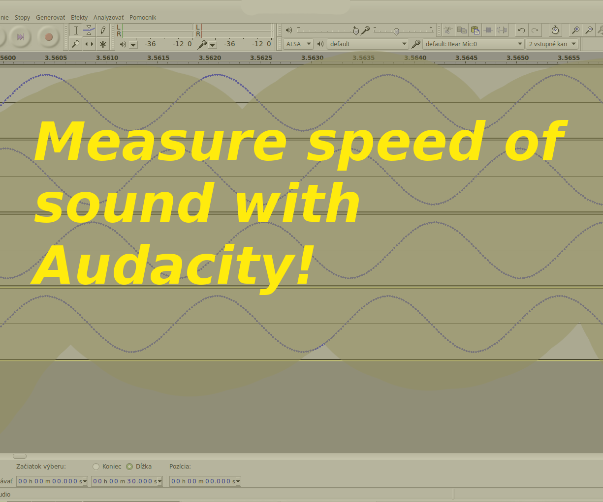 Measure Speed of Sound With Audacity!