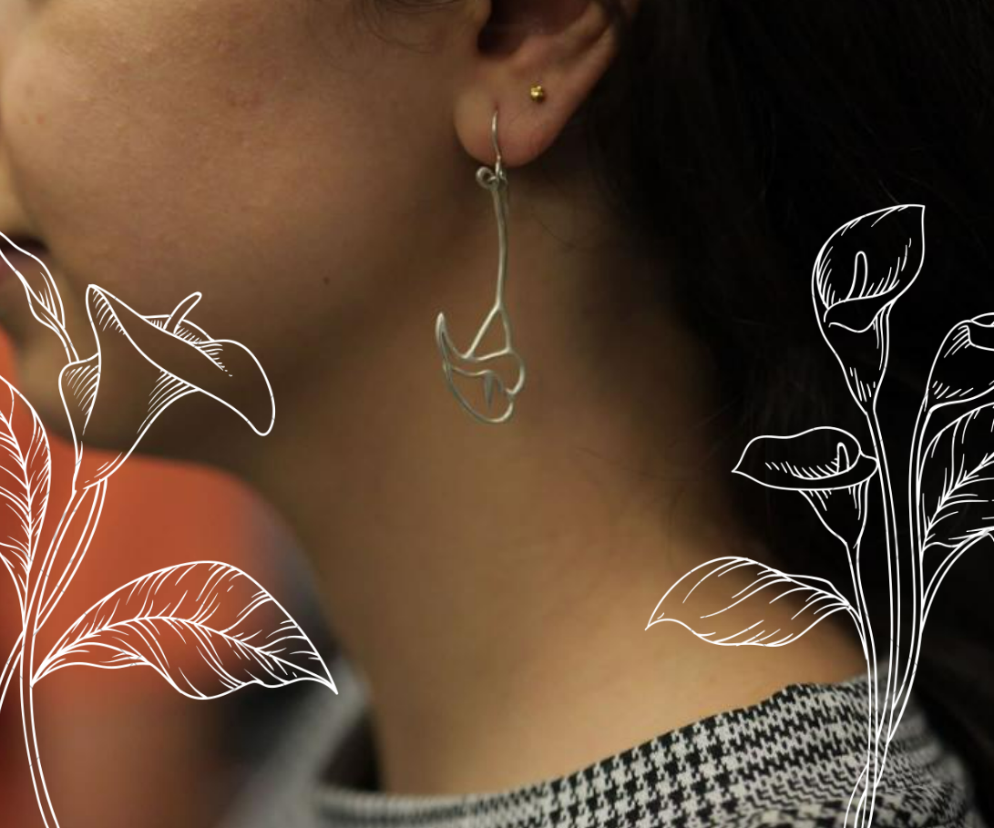 Calla Lily Silver Earrings!