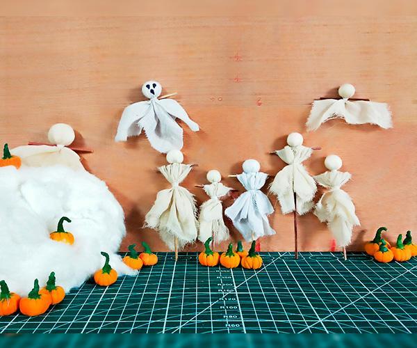 Mini Halloween Ghosts & Scarecrows