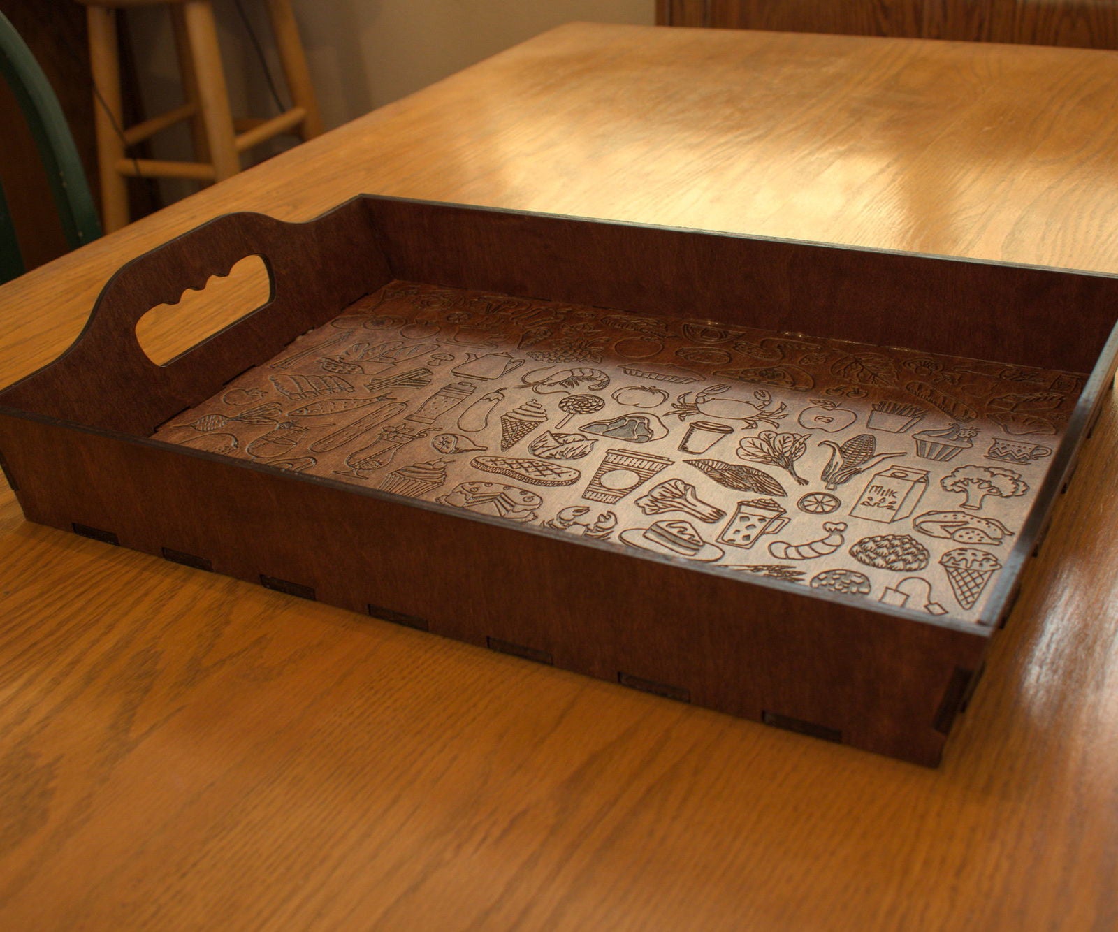 Laser Cut Plywood Serving Tray