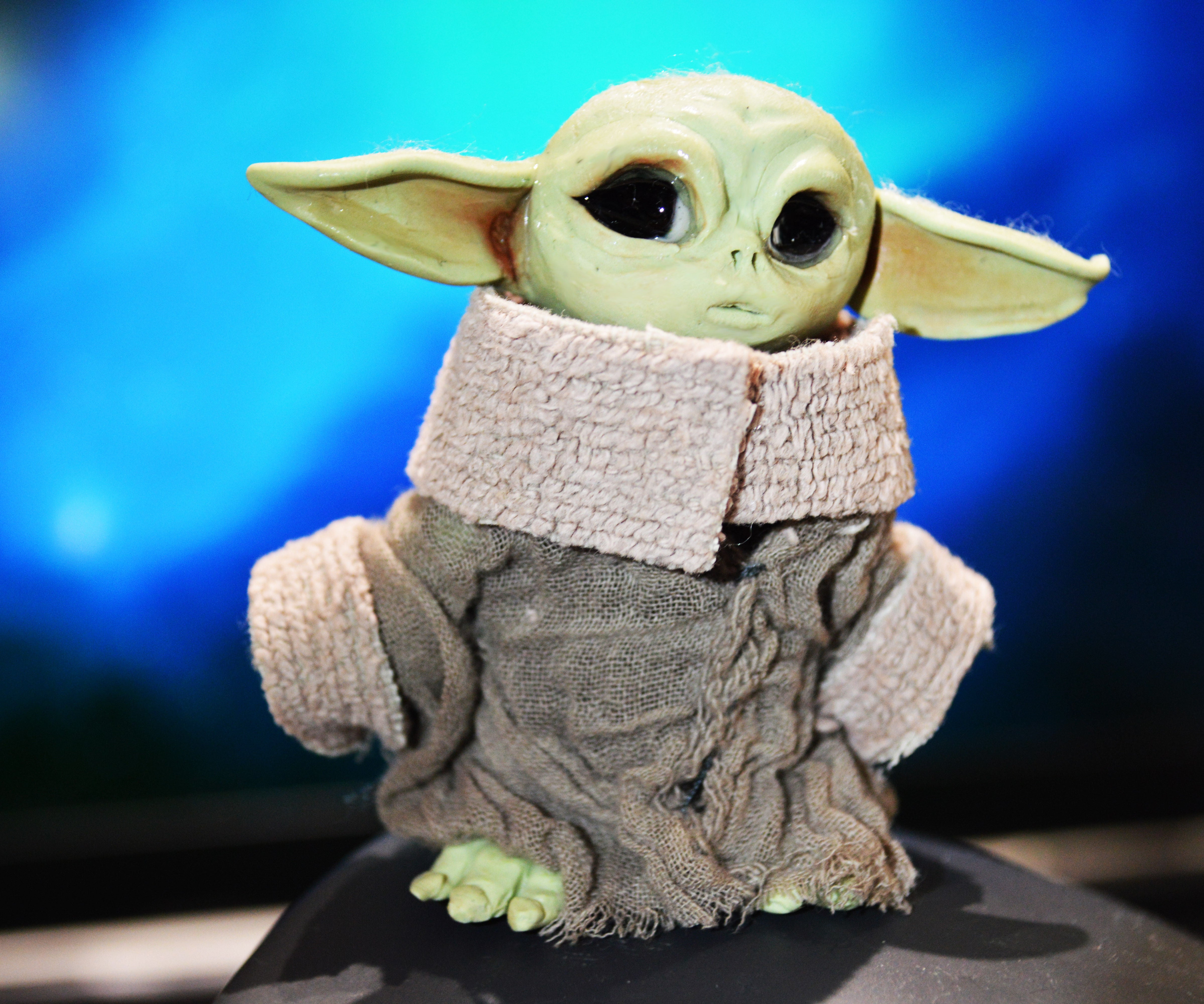 Baby Yoda Mini Figure (polymer Clay)