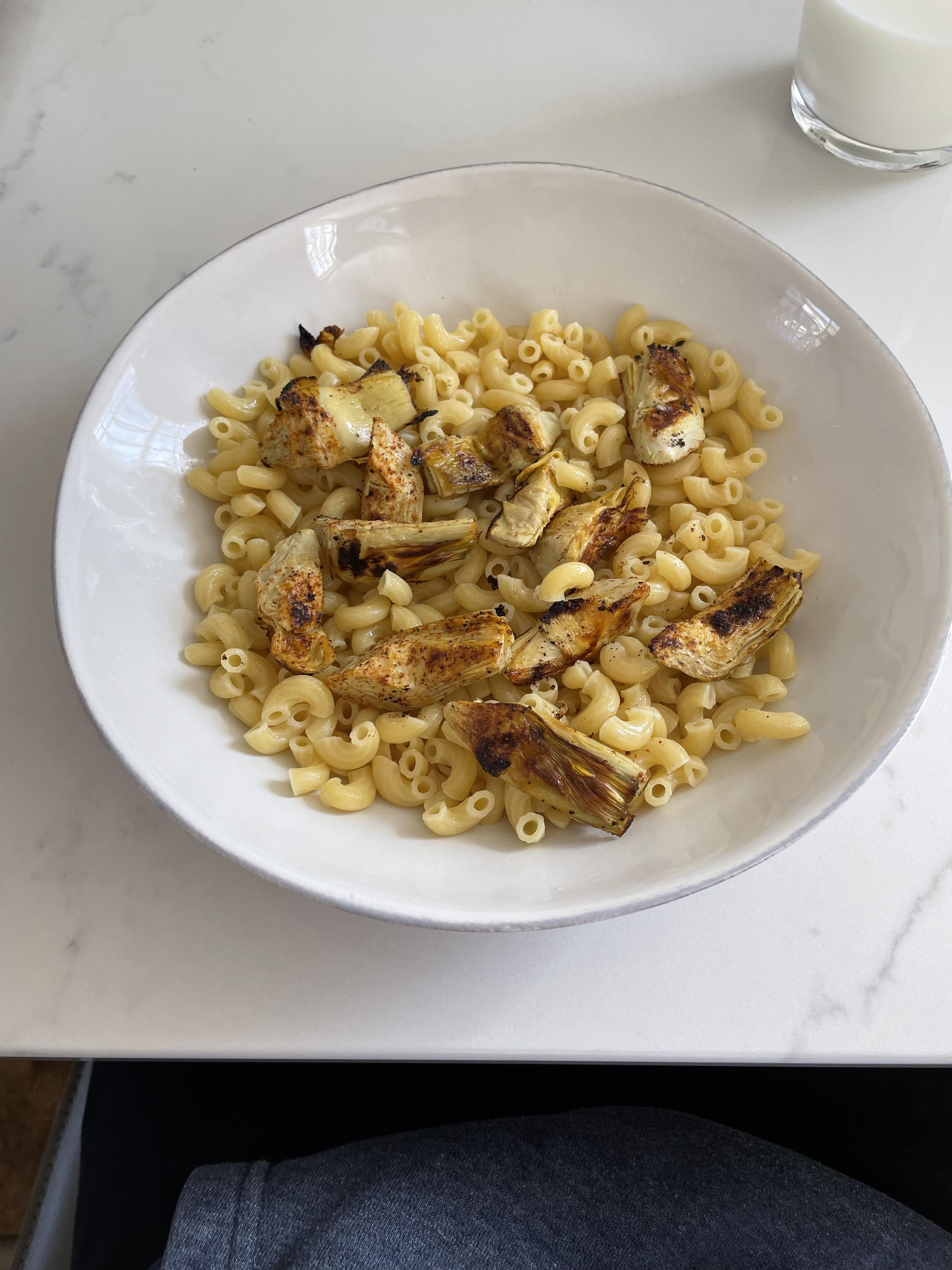 Roasted Artichoke Heart Pasta!