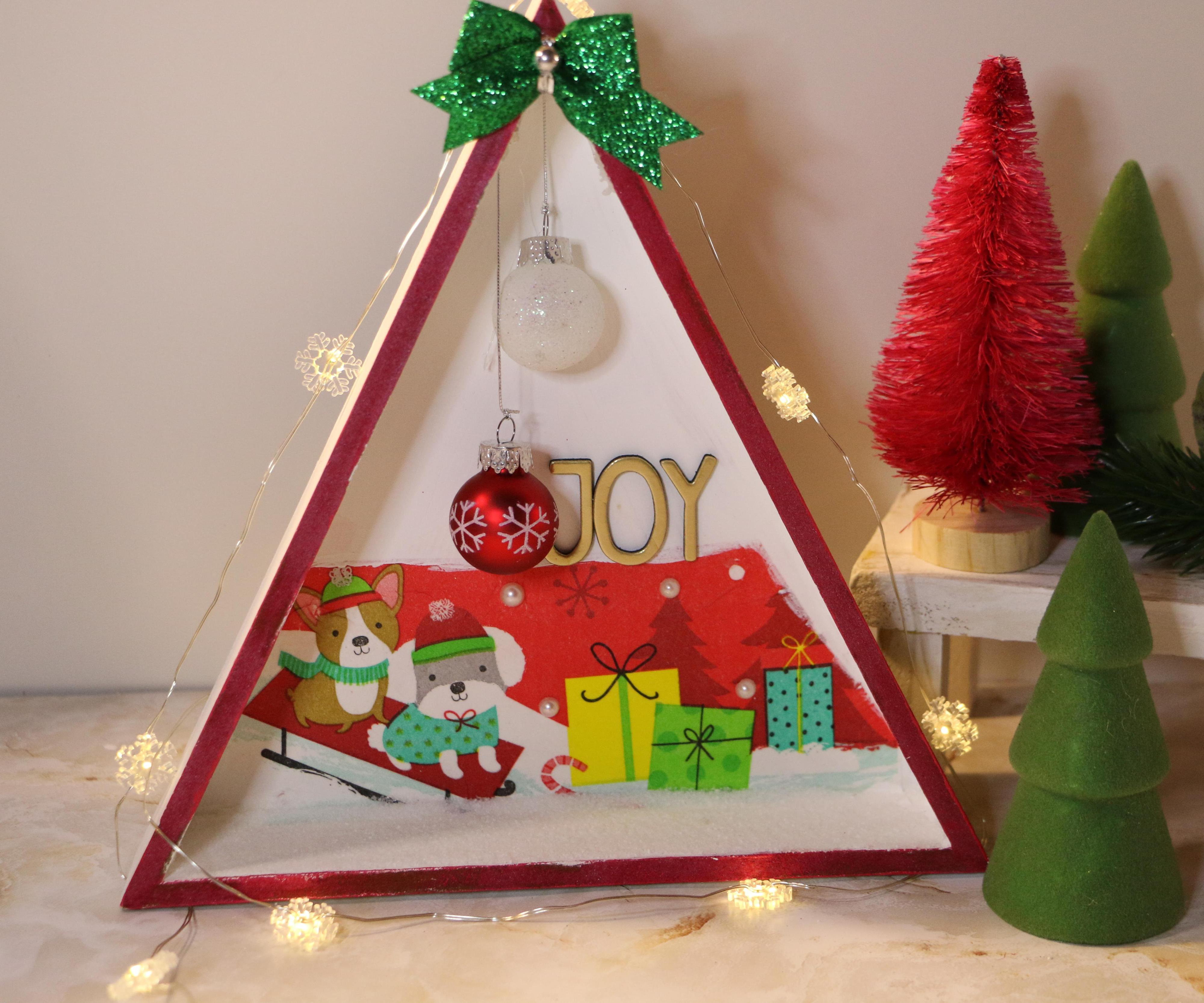 Holiday Decor: How to Create a Cute Wooden Tabletop Decoration