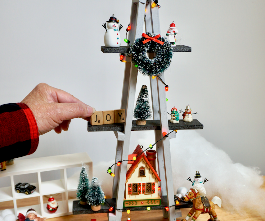 Miniature A-frame Christmas Tree for Display