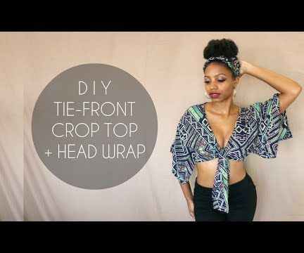 DIY Tie-Front Crop Top + Head Wrap (No Sewing Required)