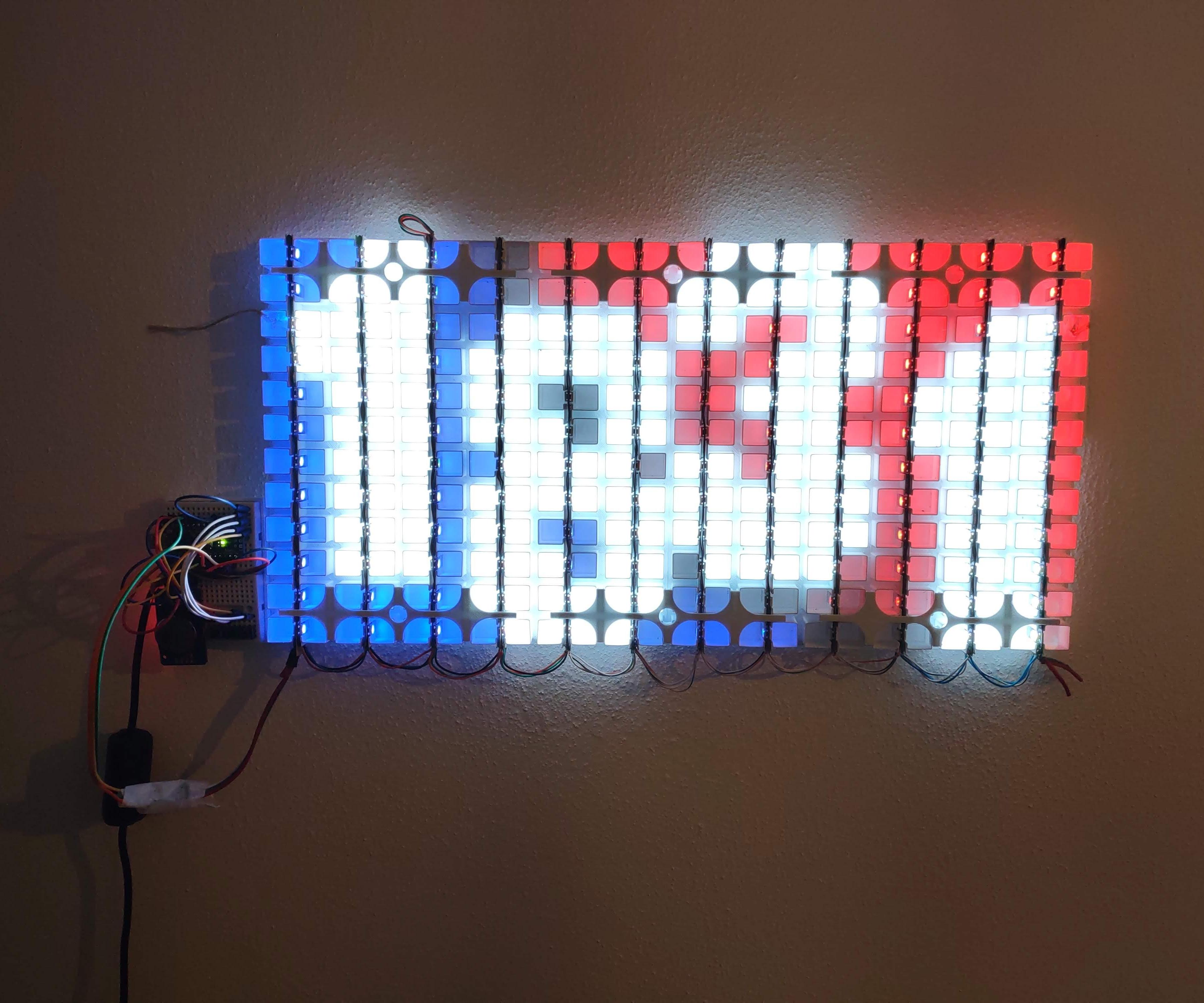 Arduino + WS2812B LED Clock