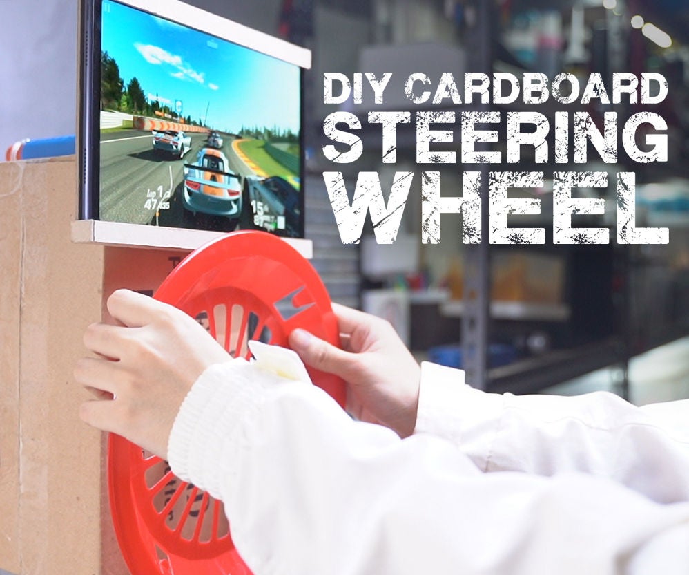 DIY Cardboard Steering Wheel