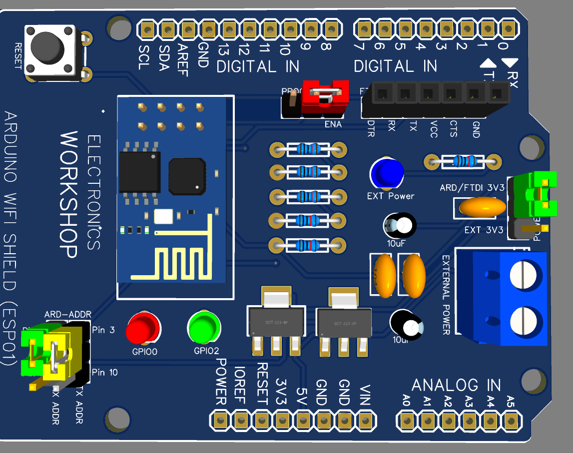 How to Design Own Arduino Wifi Shield PCB