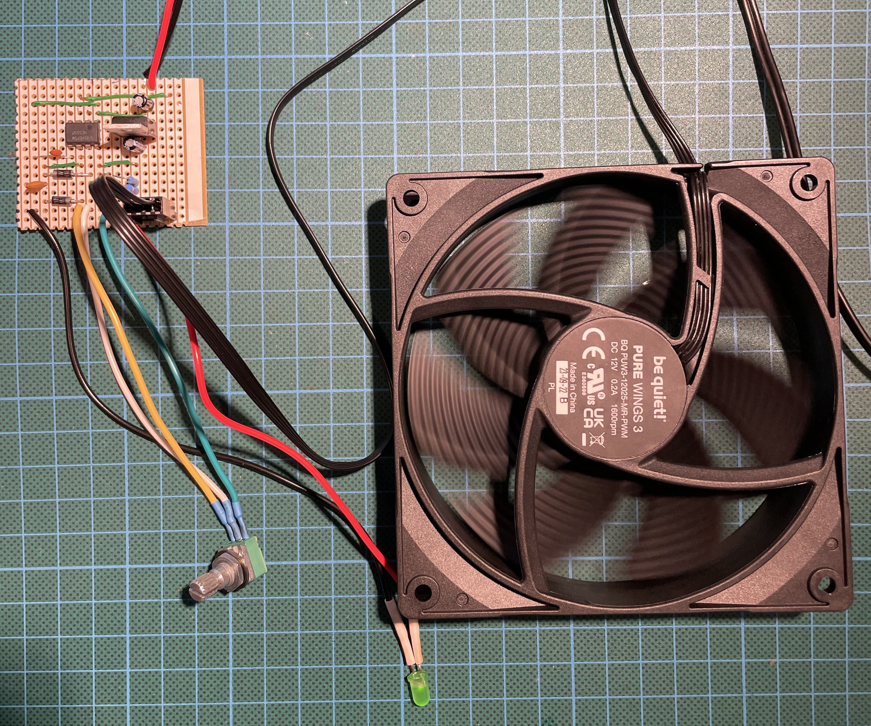 4 Wire Fan PWM Speed Controller Using 555 Timer IC