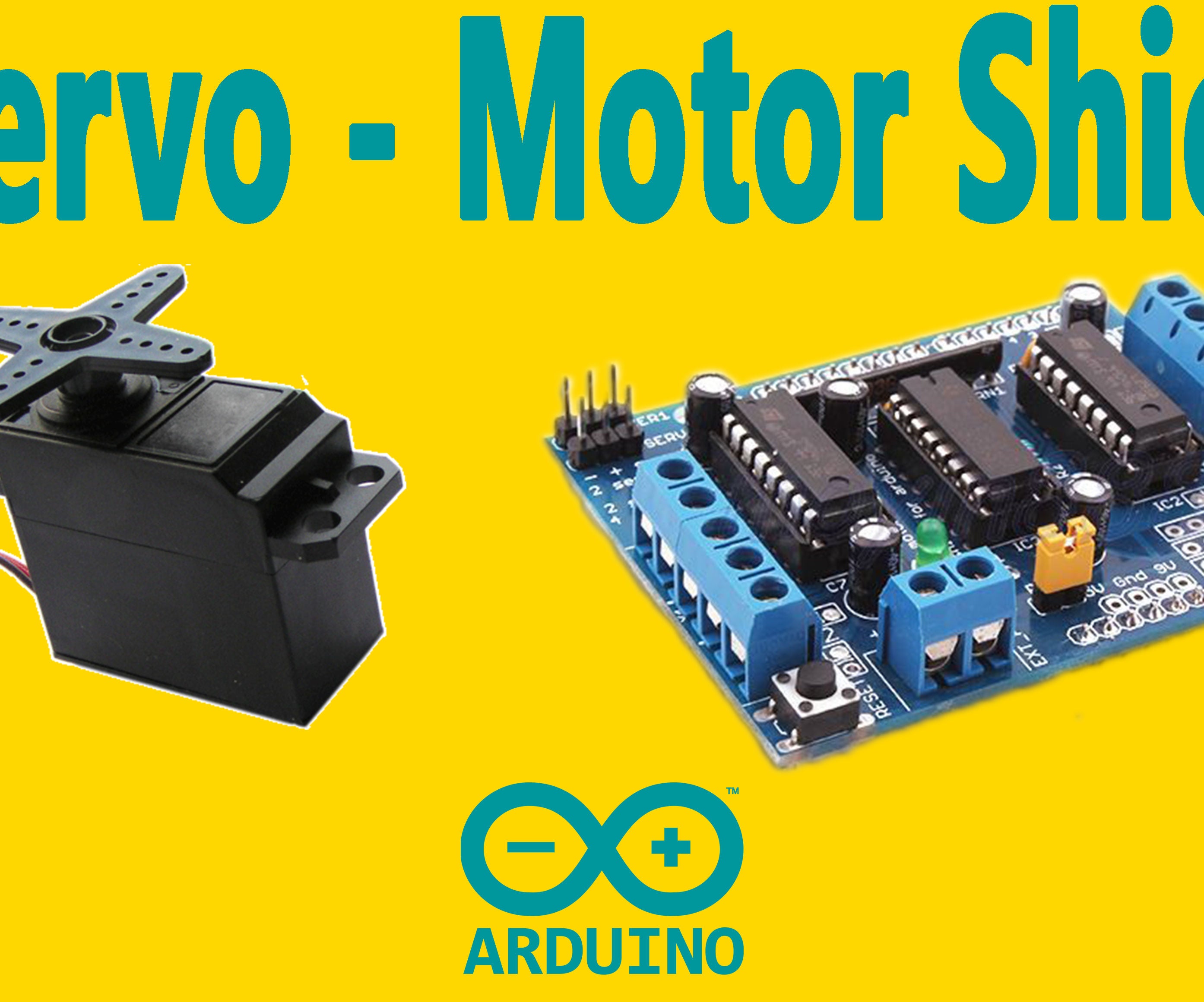 Arduino : How to Control Servo Motor With Motor Shield