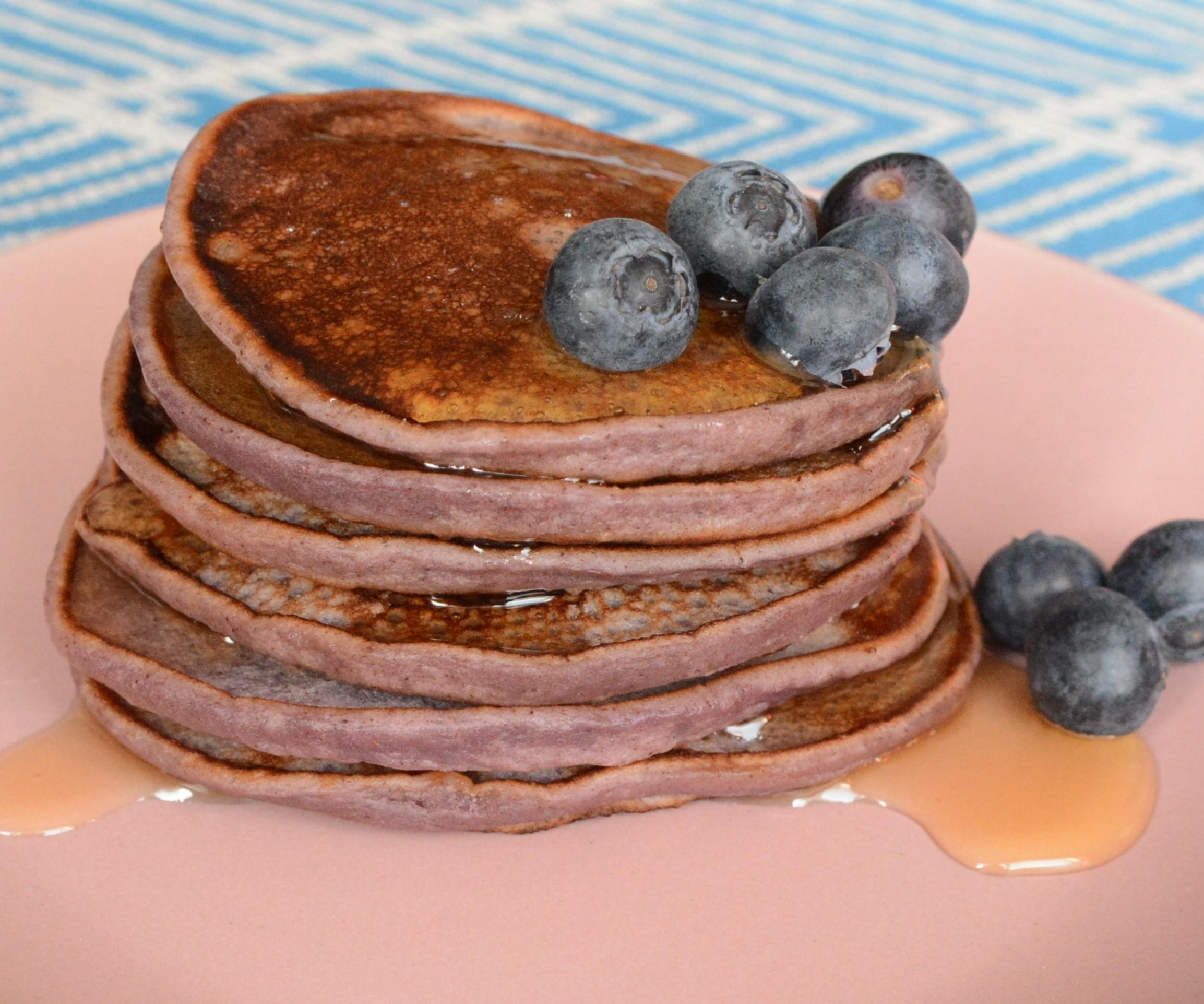 Sweet Potato Pancakes Made in Protein Blender