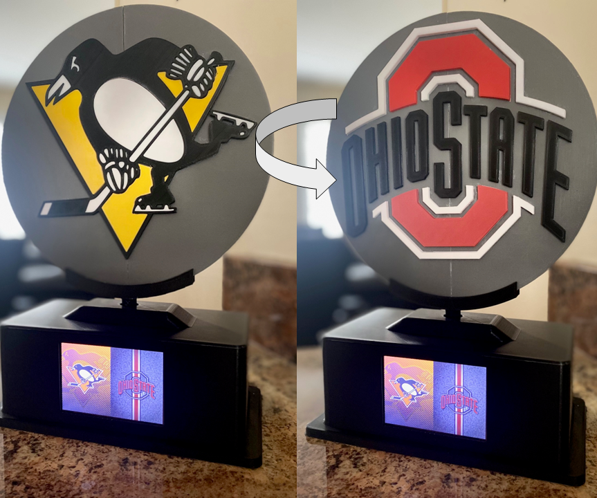 Rotating Sports Sign With LCD Display!