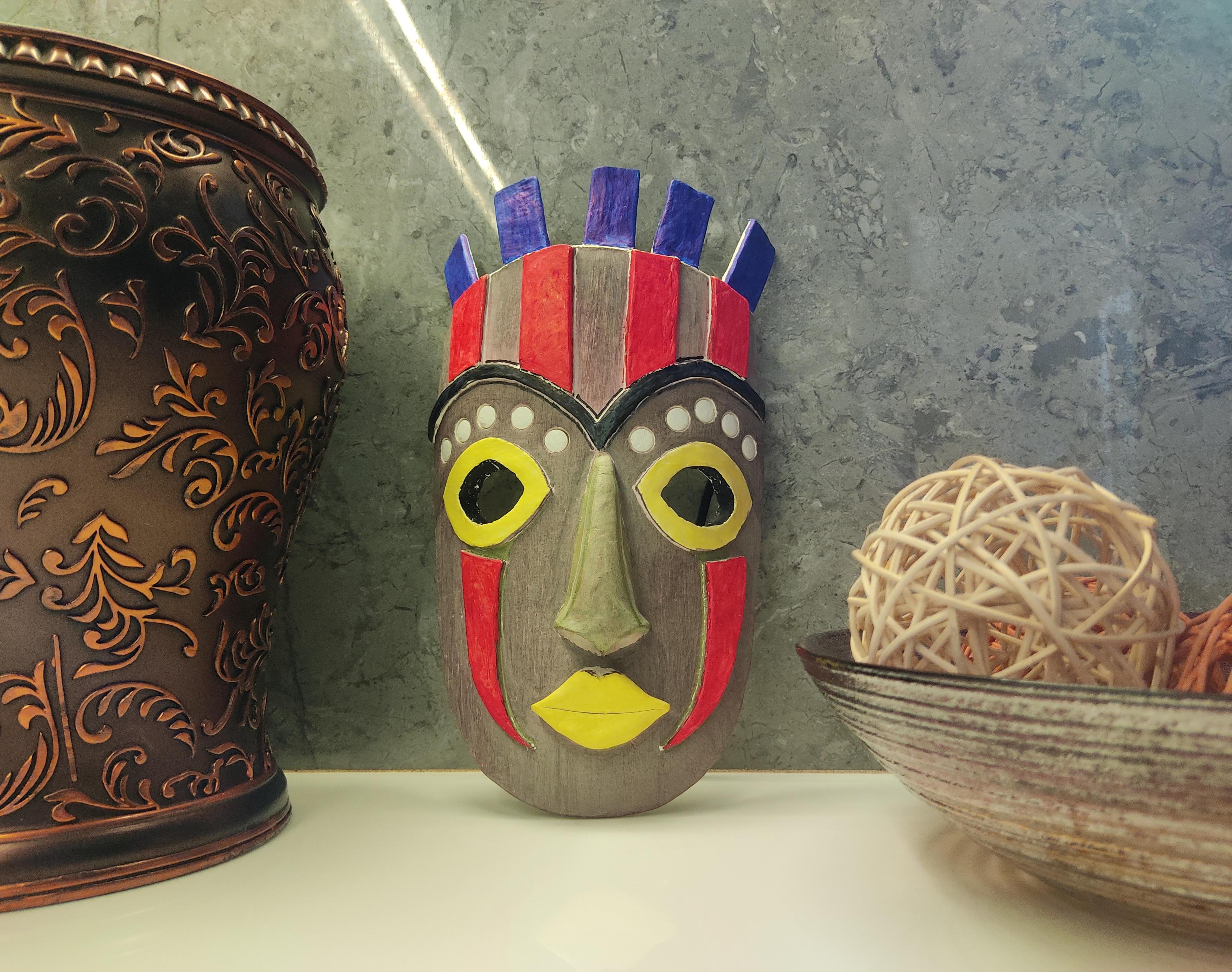 Tribal Mask Using Air Dry Clay