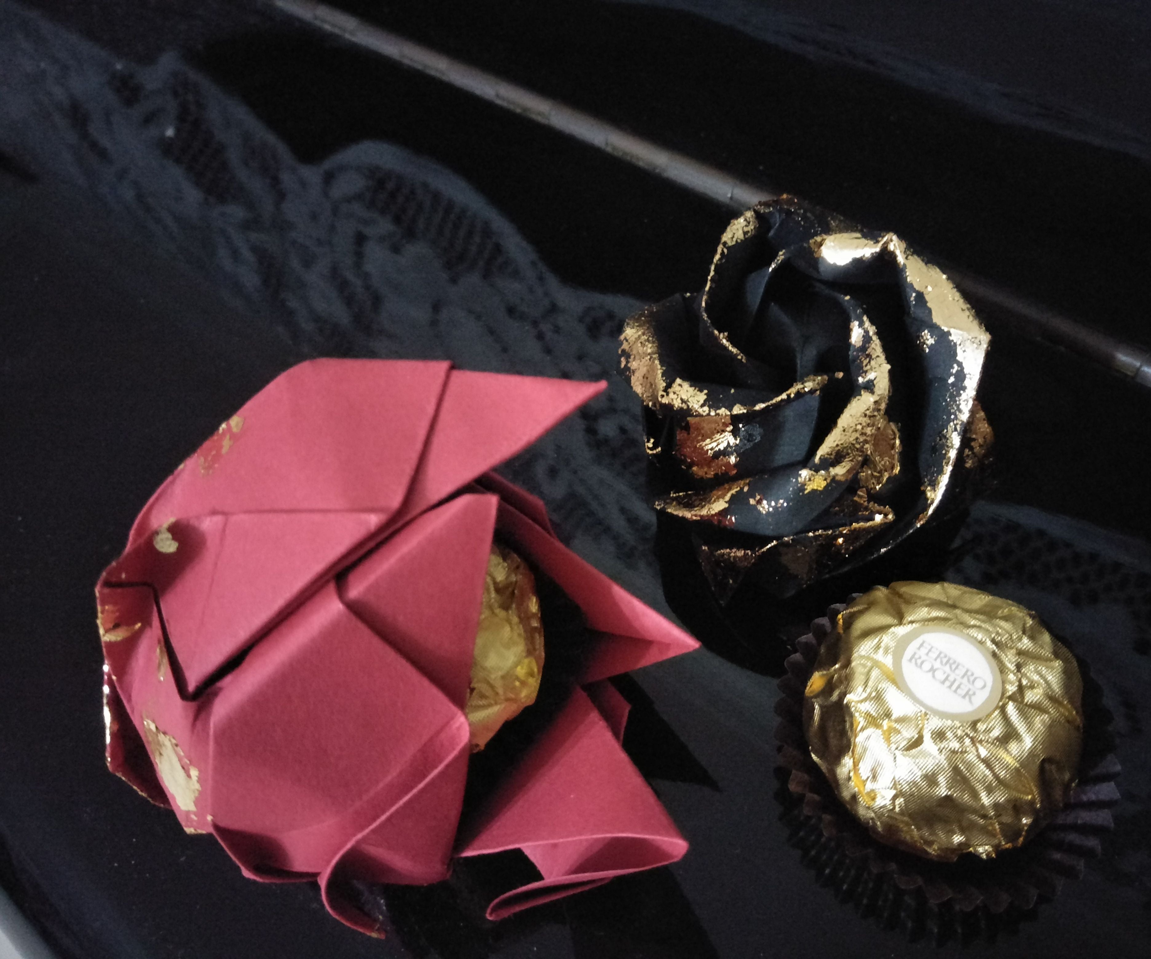 Origami Rose Ferrero Rocher Gift-Favors