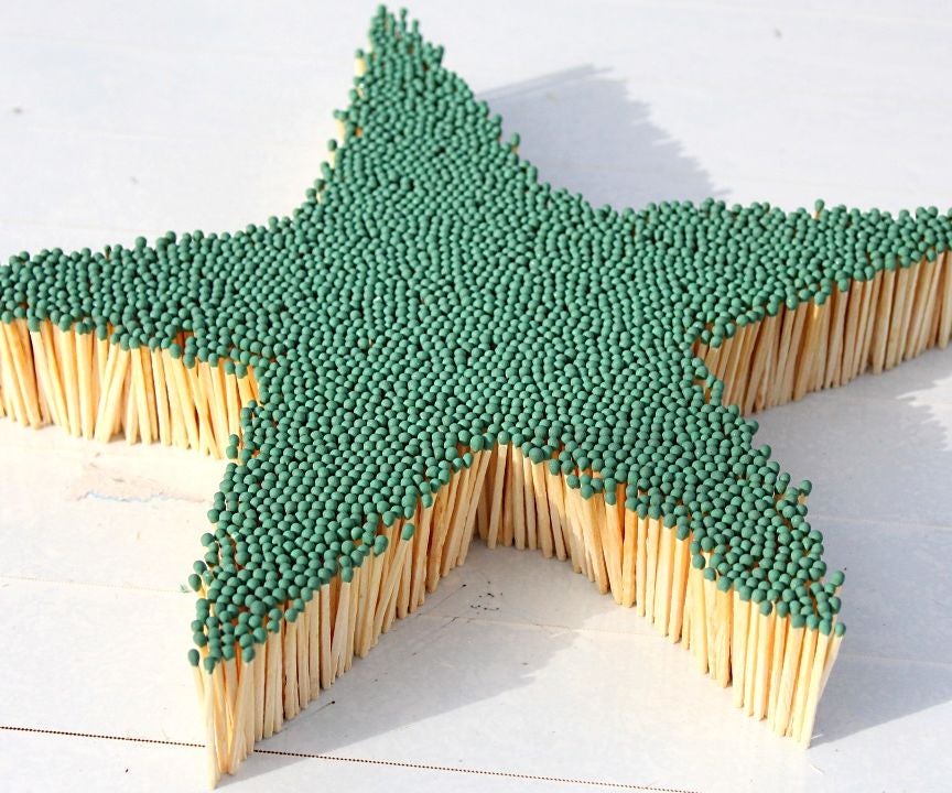 Amazing Fire Domino - 8000 Matches Chain Reaction L Star Shaped